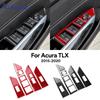 For Acura TLX 2015 2016 2017 2018 2019 2020 Real Soft Carbon Fiber Sticker LHD Car Window Lift Button Panel Interior Accessories