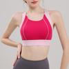 Женский спортивный бюстгальтер с высокой степенью защиты от ударов - Быстросохнущий, с фиксированной чашкой, красивый дизайн спины для йоги, бега и фитнеса