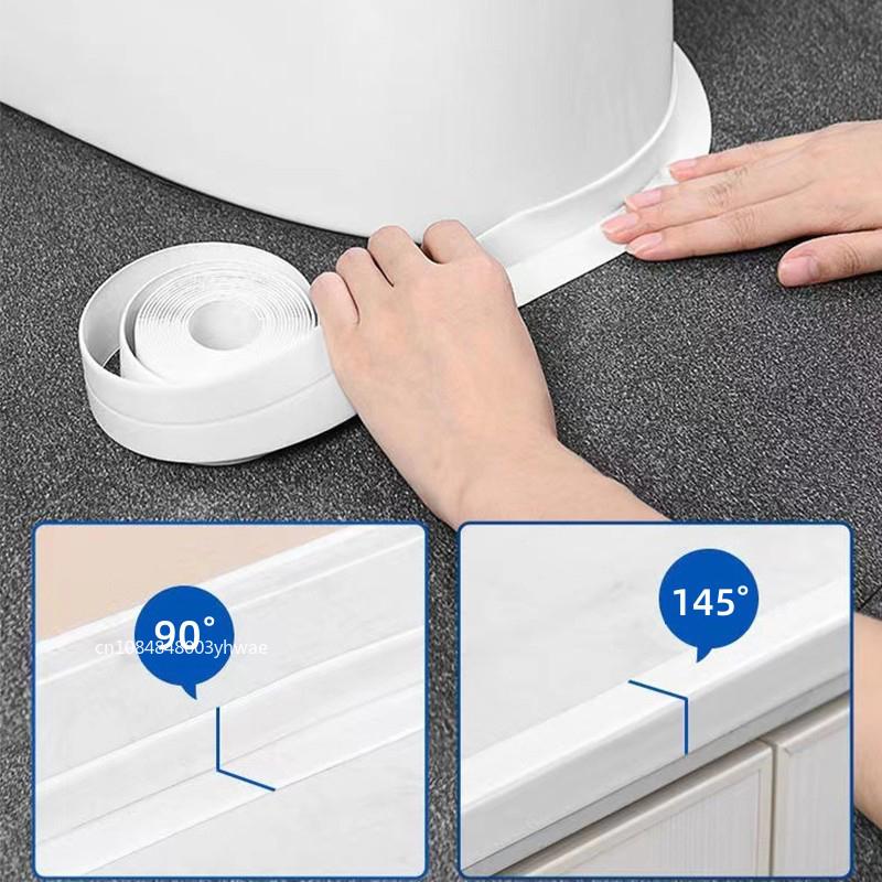 Лента для герметизации ПВХ для ванной, туалета, кухни, самоклеящаяся водонепроницаемая наклейка на стену, лента, защищающая от плесени, 1 рулон