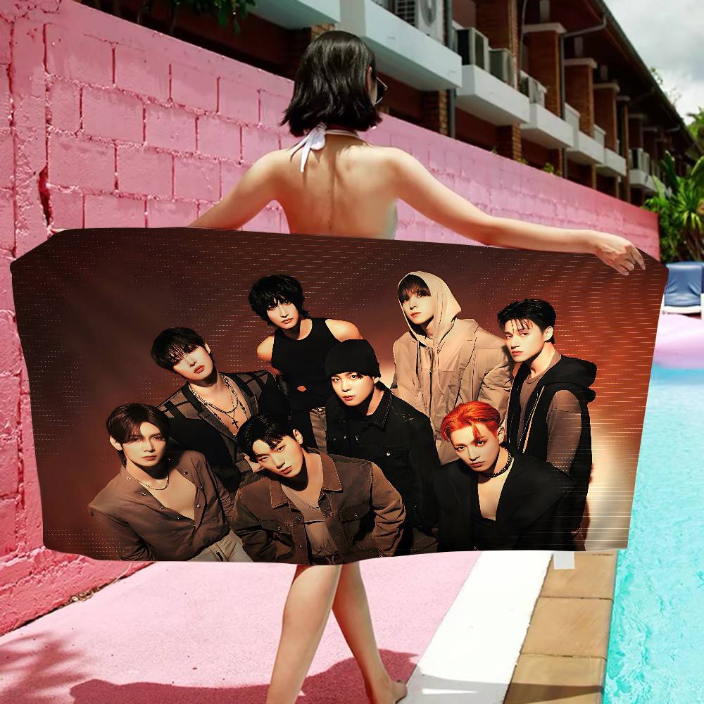 Корейский Поп A-ATEEZ Большие Микрофибровые Пляжные Полотенца Быстросохнущее Полотенце Песок Пляжные Полотенца Полотенце для Бассейна Для Путешествий Плавание Бассейн Йога
