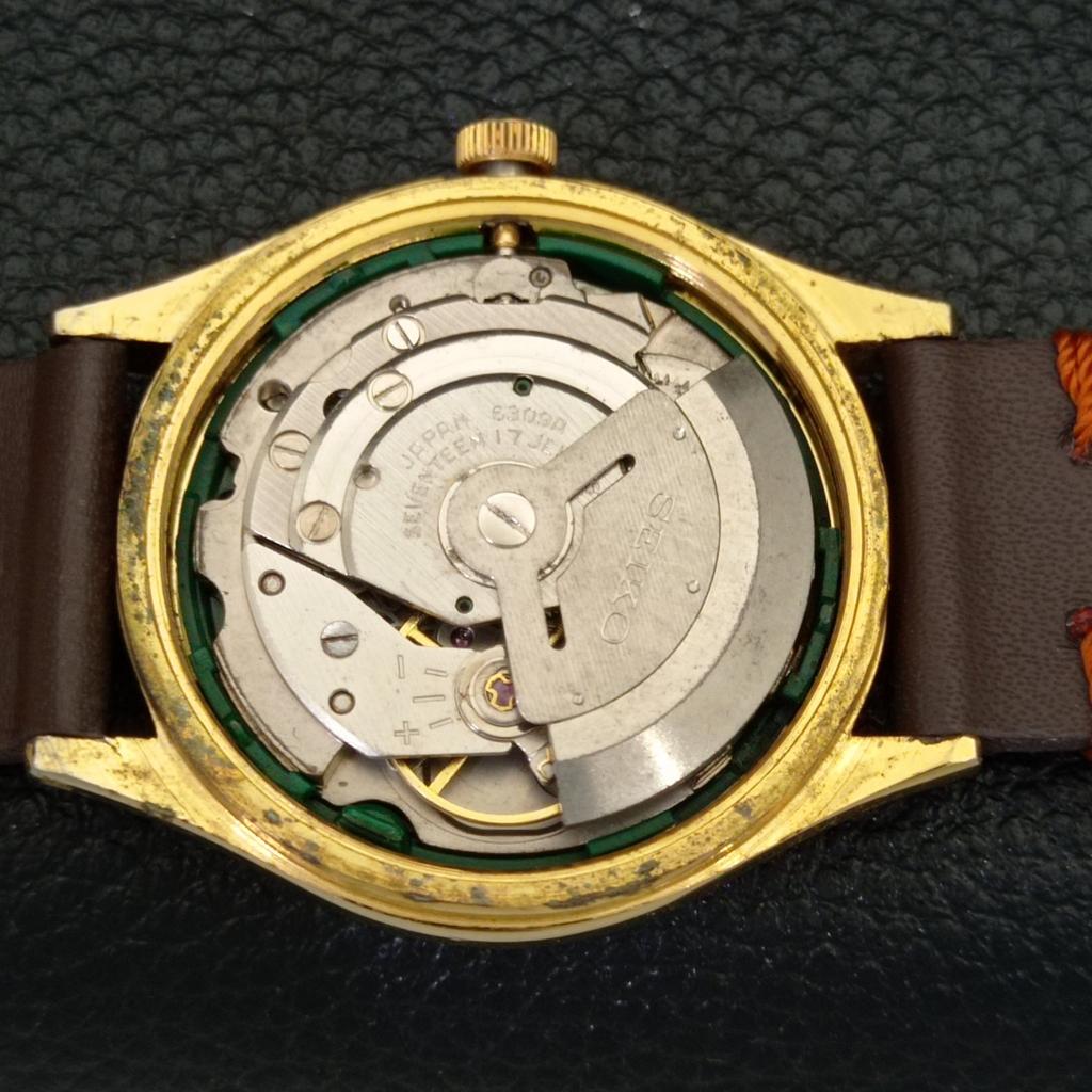 ВОССТАНОВЛЕННЫЕ ВИНТАЖНЫЕ МУЖСКИЕ ЧАСЫ SEIKO 5 AUTOMATIC JAPAN С КОРИЧНЕВЫМ ЦИФЕРБЛАТОМ a433722-2