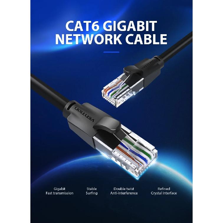 Vention Cat6 Ethernet Cable rj45 Lan Cable CAT 6 Network Patch Cable for Laptop Router PC 0.5m 1.5m 2m 3m 5m RJ45 Ethernet Cable
