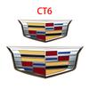 2PCS For Cadillac CT6 ABS Car Front Grille Hood Rear Trunk Door Logo Emblem Sticker Decal Exterior Styling Auto Accessories