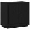 Sideboard Black Oak Finish 80 X 40 X 75 Cm Engineered Wood