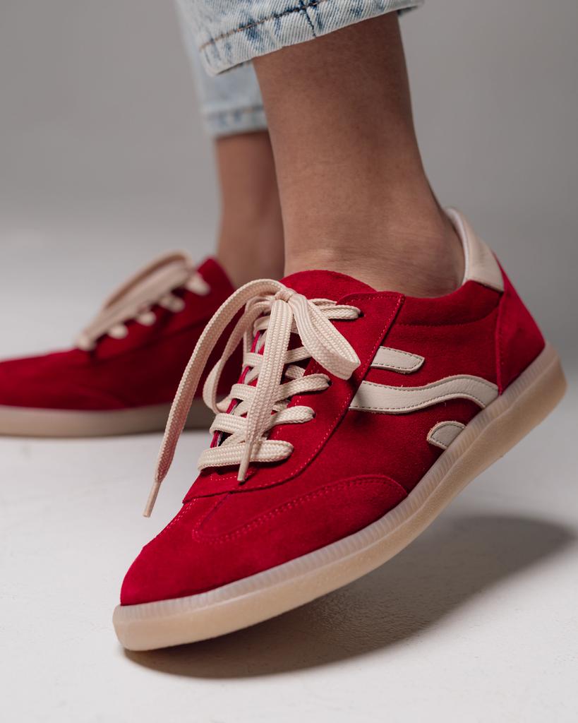 Кроссовки Aquamarin 6407 36 красные замша