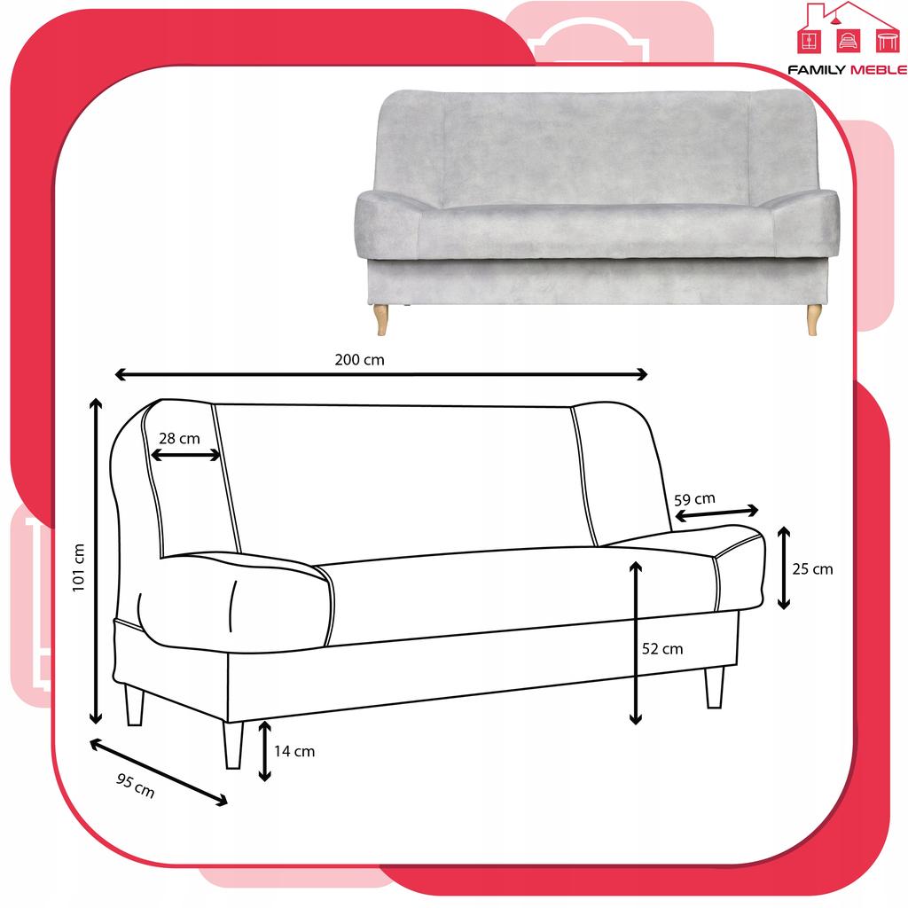 Sofa Sofa Sara Sofa Bed Bonell Bed Family Furniture Beige