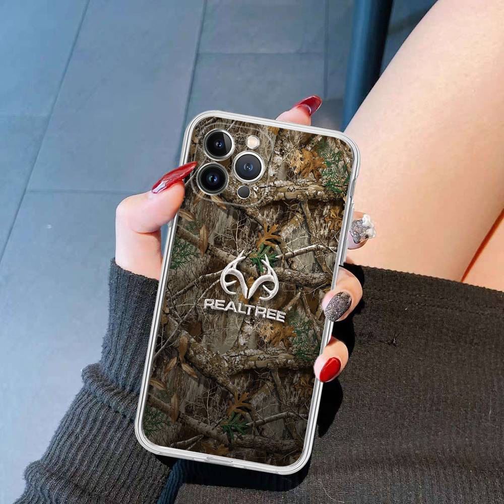 Чехол Realtree Real Tree Camo для iPhone 16 15 14 11 12 13 Mini Pro XS Max Cover 6 7 8 Plus X Funda Shell