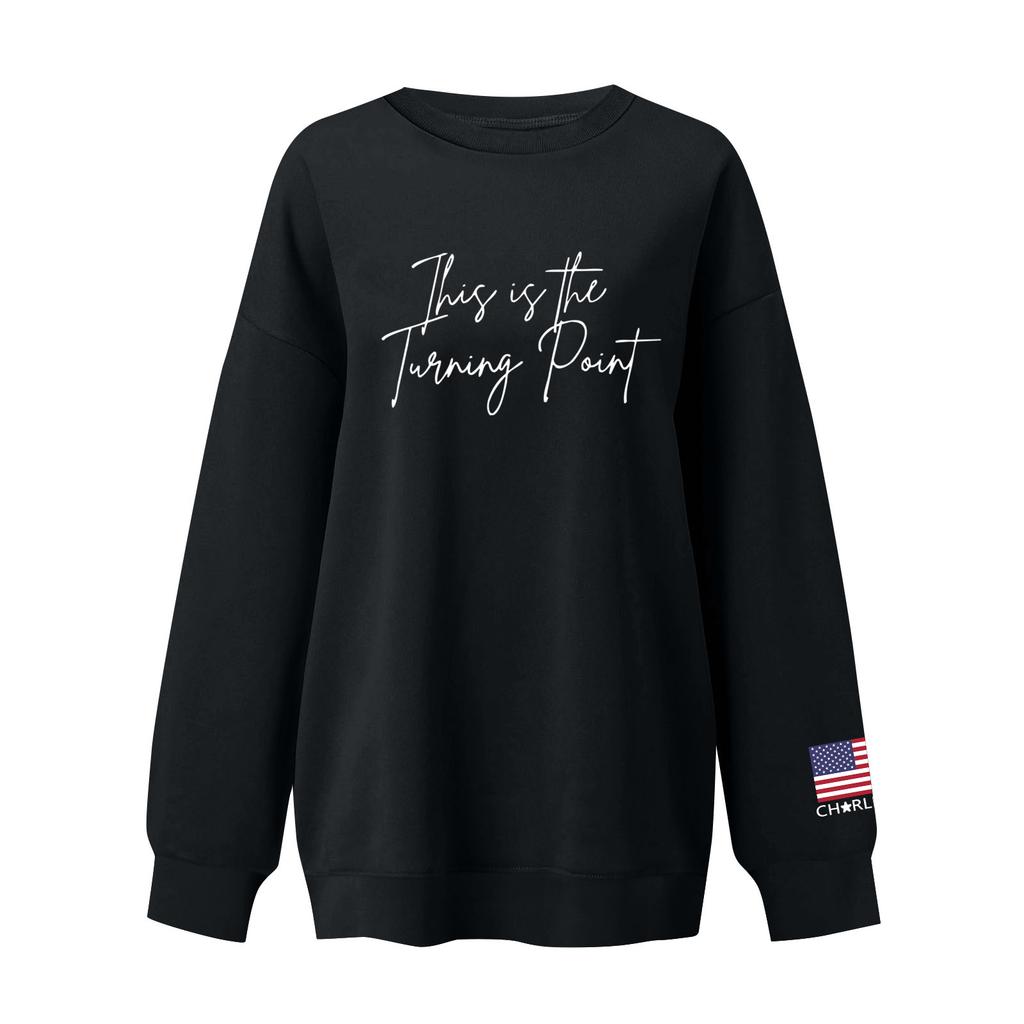 Women's Colorblock Sweatshirt Long Sleeve Round Neck Casual Comfortable Loose Lightweight Women's Sweatshirtt