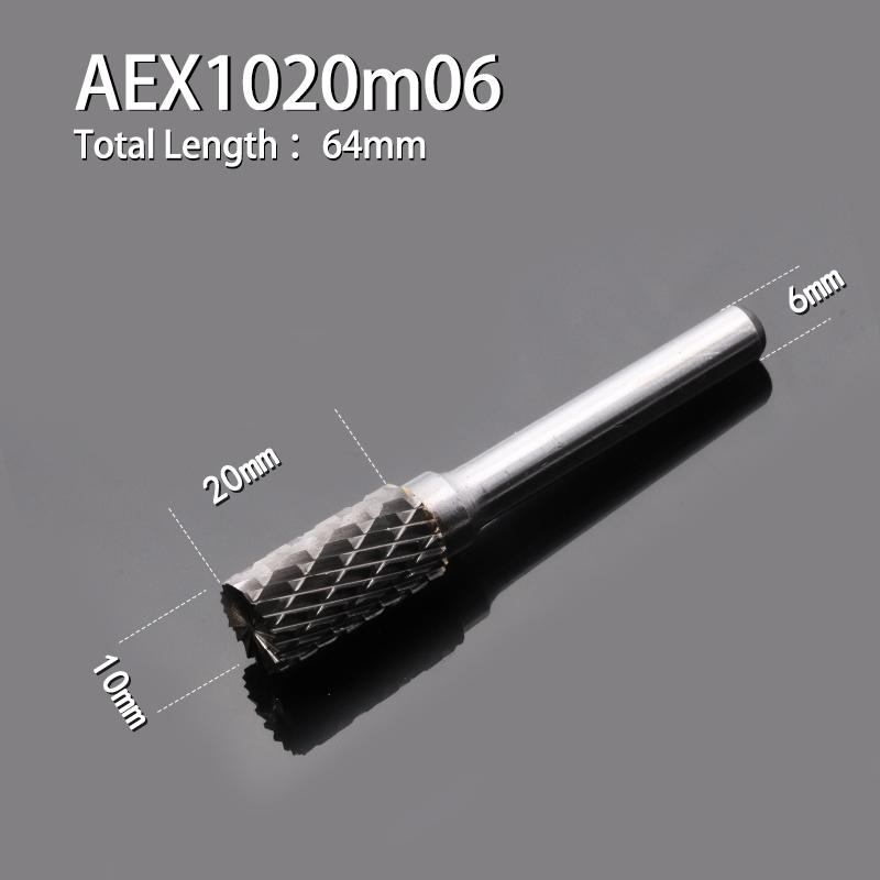 Вращающийся напильник из вольфрамовой стали 1 шт., паз для буля с лезвием сверху, цилиндрическая фреза из твердосплавного сплава, тип колонны 3-16 мм