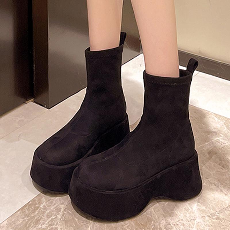 Леопардовые балетки на платформе женские ботильоны брендовая обувь 2025 тренд зима новые замшевые зимние ботинки челси мода повседневные женские ботинки