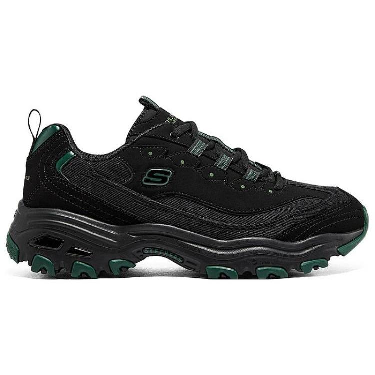 Skechers D'Lites 1.0 1.0 Textile , Split Cow Leather , Leather Cushioning Abrasion Resistant Lightweight (Unisex) Chunky Sneakers 237153 BKOL