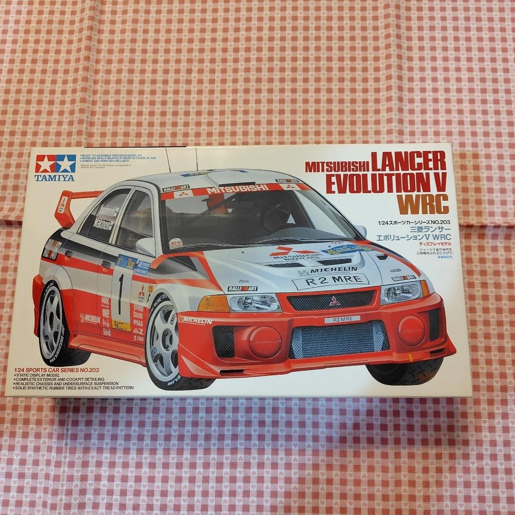 Tamiya Sports Car Series 203 Mitsubishi Lancer Evolution V WRC 1998 Championship Winning Machine 1/24 No. T. Mäkinen Drivers'
