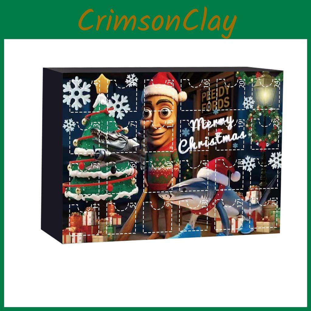 Итальянский Брейнрот Аль Акриловый Рождественский Календарь Обратного Отсчета с Фигурками Персонажей для Праздничного Декора