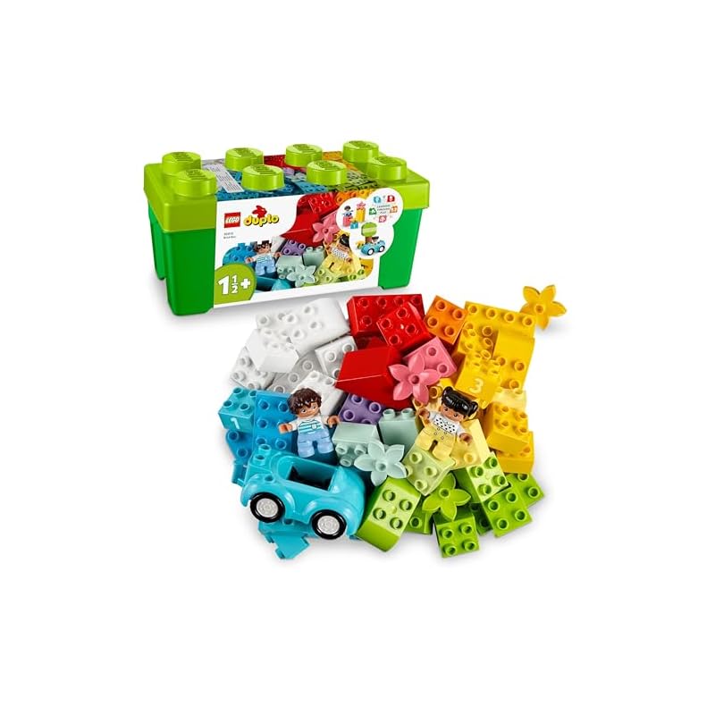 LEGO Duplo Контейнер Duplo Deluxe Набор - Развивающая игрушка для малышей (Мальчики и девочки), Первые кубики LEGO, Возраст 1,5, 2, 3 года, Обучающая игрушка (Предмет номер.