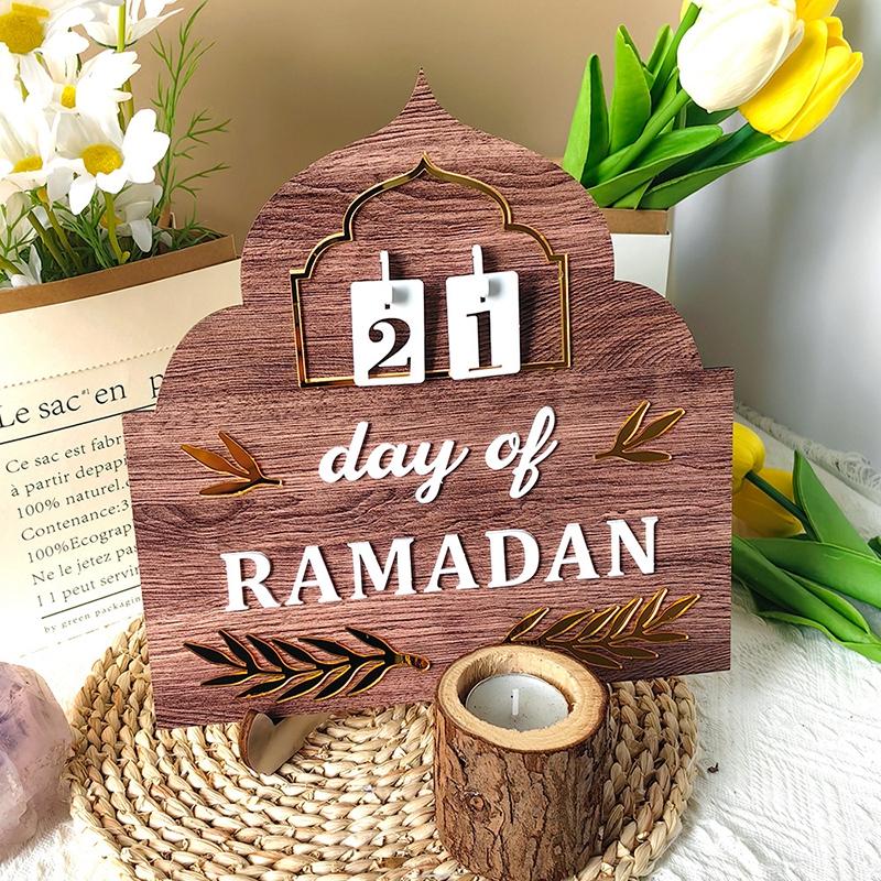 Acrylic Ramadan   Calendar  Middle Eastern Countdown  Calendar For  Eid Mubarak  Table Ornament  Muslim  Ramadan Party Gift