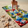 Ultra-Soft Beach Towel with The Smurfs Theme,Ideal for Pool - Camping, Diving - Perfect Travel Essential, Vibrant Beach Towel.
