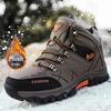 Зимние мужские ботинки для снега, водонепроницаемые кожаные кроссовки, супер теплые мужские ботинки челси, нескользящие мужские походные ботинки, размер 39-47