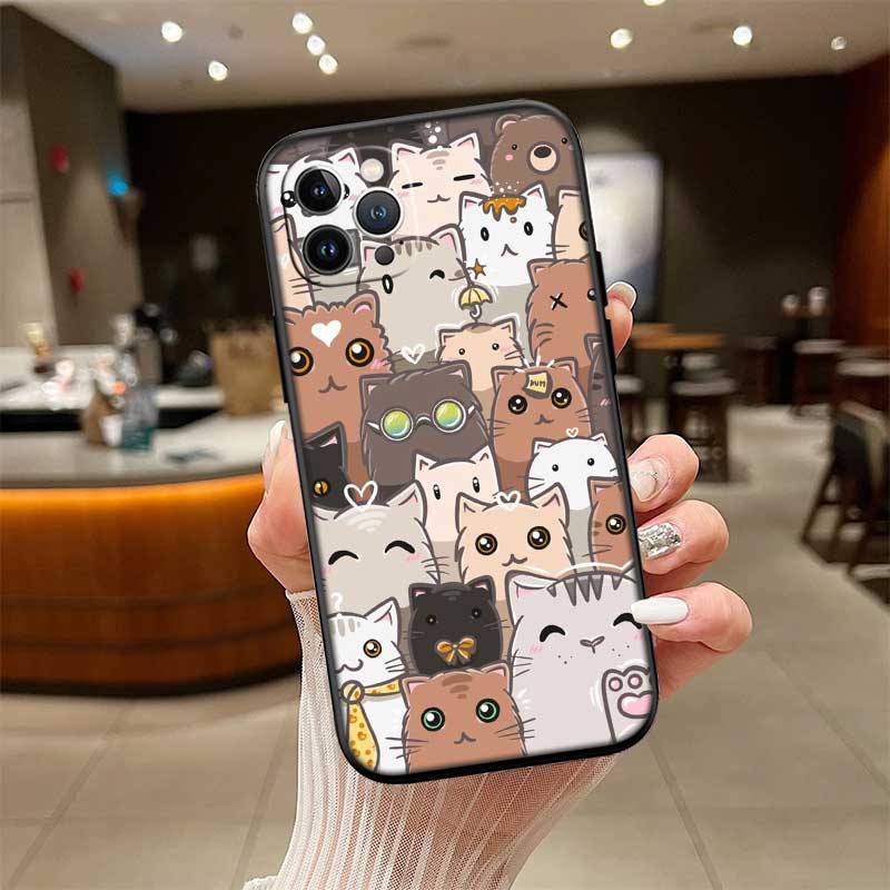 UP20 Cat Kitten Meow Shell Phone Case for Samsung Galaxy Note 10 20 S23 S24 S25 Ultra FE Plus Edge Lite A02S A35 A07 A17