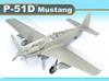 Пластиковая модель 1/32 американского армейского самолета Mustang P-51D времен Второй мировой войны PLATZ DR3201