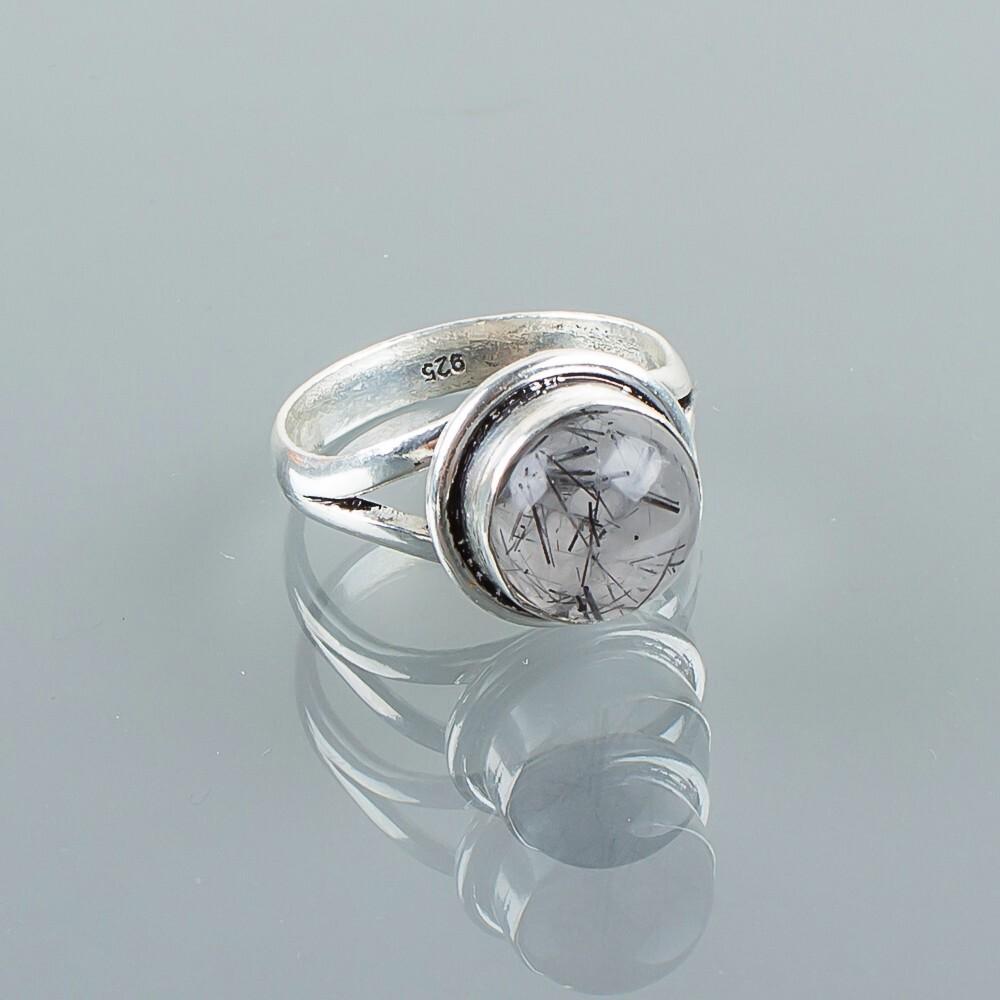 Натуральный Черный Рутил Драгоценный Камень 925 Стерлинговое Серебро Ювелирные Изделия Ручной Работы Стильное Кольцо RR-11-28