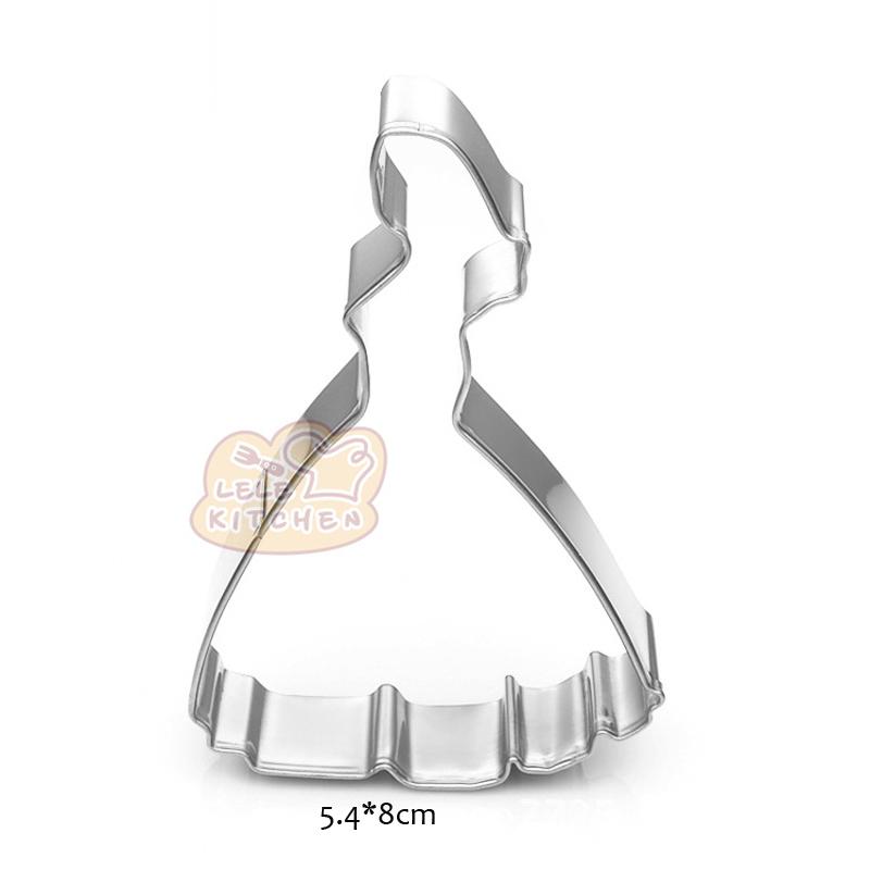 Wedding Dress Metal Cookie Cutters Couple Fondant Cake Decor Princess Cupcake Chocolate Biscuit Mould Patisserie Reposteria