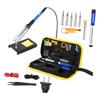 Профессиональный набор инструментов для пайки 15 в 1 с контролем температуры, европейской и американской вилками и термостойким основанием