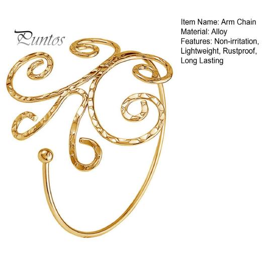 Bracelet Arm Chain Lightweight Bright Color Glossy Hollow-out Geometric Pattern Arm Cuff Bangle Body Bracelet Jewelry Gift