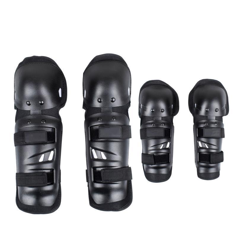 Motorcycle Off-Road Knee and Elbow Pads Set - Round Head Competition Protective Gear