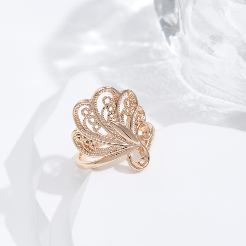 Роскошные большие кольца с геометрической текстурой для женщин, модные золотые вечерние повседневные украшения