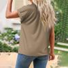 Women's Spring/Summer Casual Solid Color Round Neck Short Sleeve Loose T-shirt