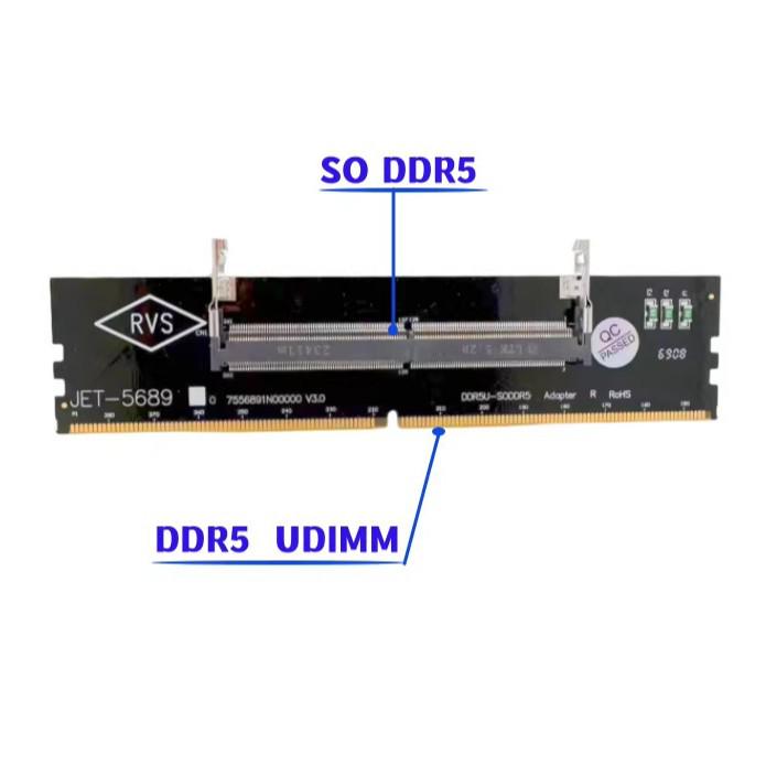5th Gen DDR5 Laptop to Desktop Memory Adapter Board (UDIMM 1.1V)
