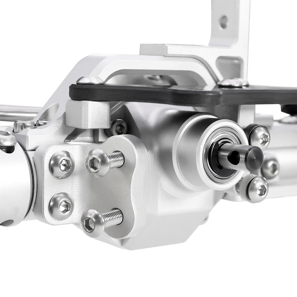 LCG Heavy Aluminum Front Rear Portal Axle Set+Brass Knuckles 50° 4WS for 1/10 RC Crawler Axial Capra 1.9 Chassis