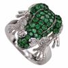 Кольцо Hecheng Wish Frog Full Diamond Ring - популярные европейские и американские благородные украшения для рук
