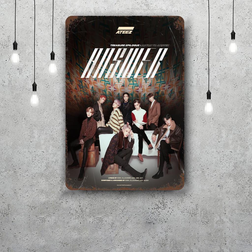 ateez band Vintage Metal Tin Signs Posters Decor Retro Metal Plaque Wall Art Decor for Garage Bar