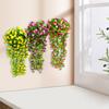 2Pcs Artificial Hanging Flowers Outdoor Vines with Eucalyptus Leaves Realistic Looking Vibrant Color Fake Plants UV Resistant Simulation Flowers