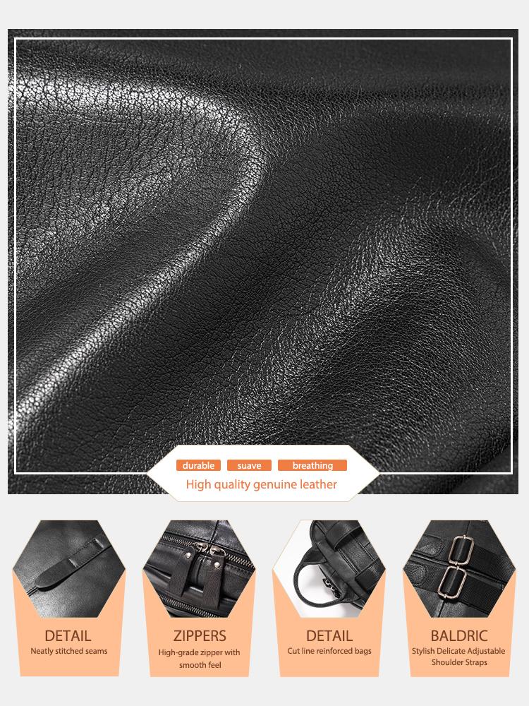 Zency Женский рюкзак из 100% натуральной кожи, большой, для поездок на работу, путешествий, работы