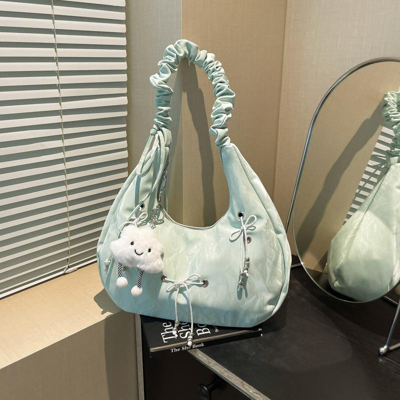 Премиальная плиссированная сумка-пельмень женская летняя новая модная на плечо подмышку сумка большой вместимости сумка-мессенджер