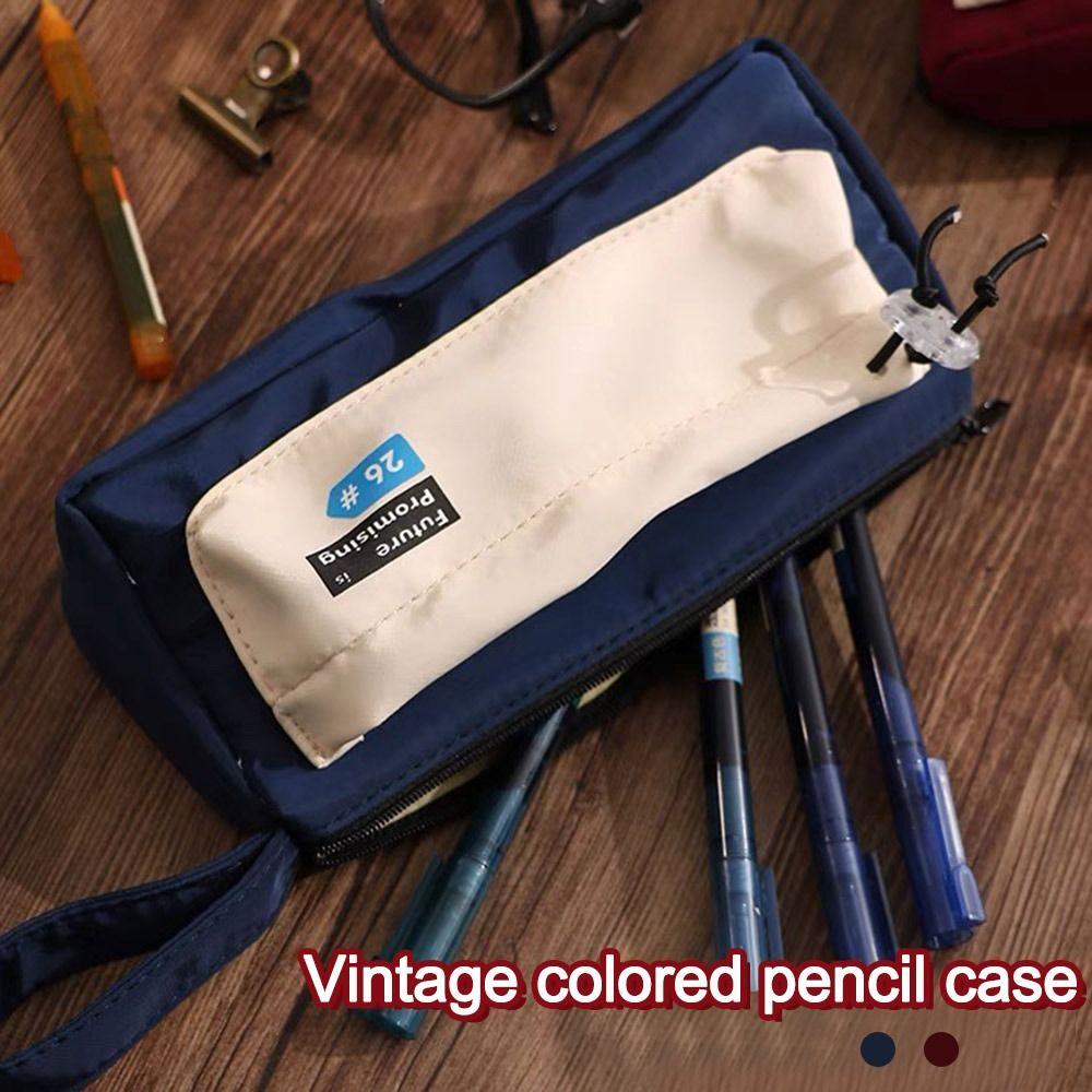Пенал большой емкости, многослойный чехол для хранения канцелярских принадлежностей, модная сумка для ручек