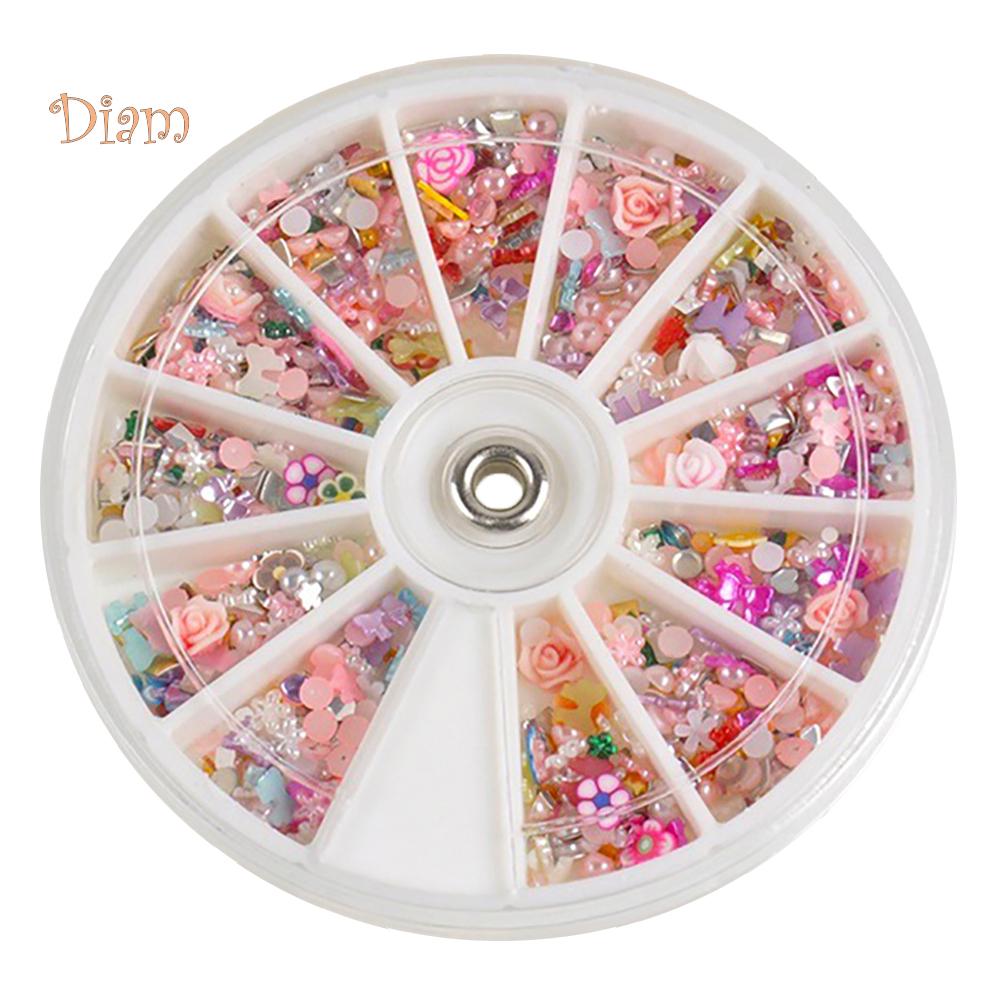 Водки, 1200 шт., смешанные цветы, бантик для дизайна ногтей, блестящие срезы, украшение для маникюра