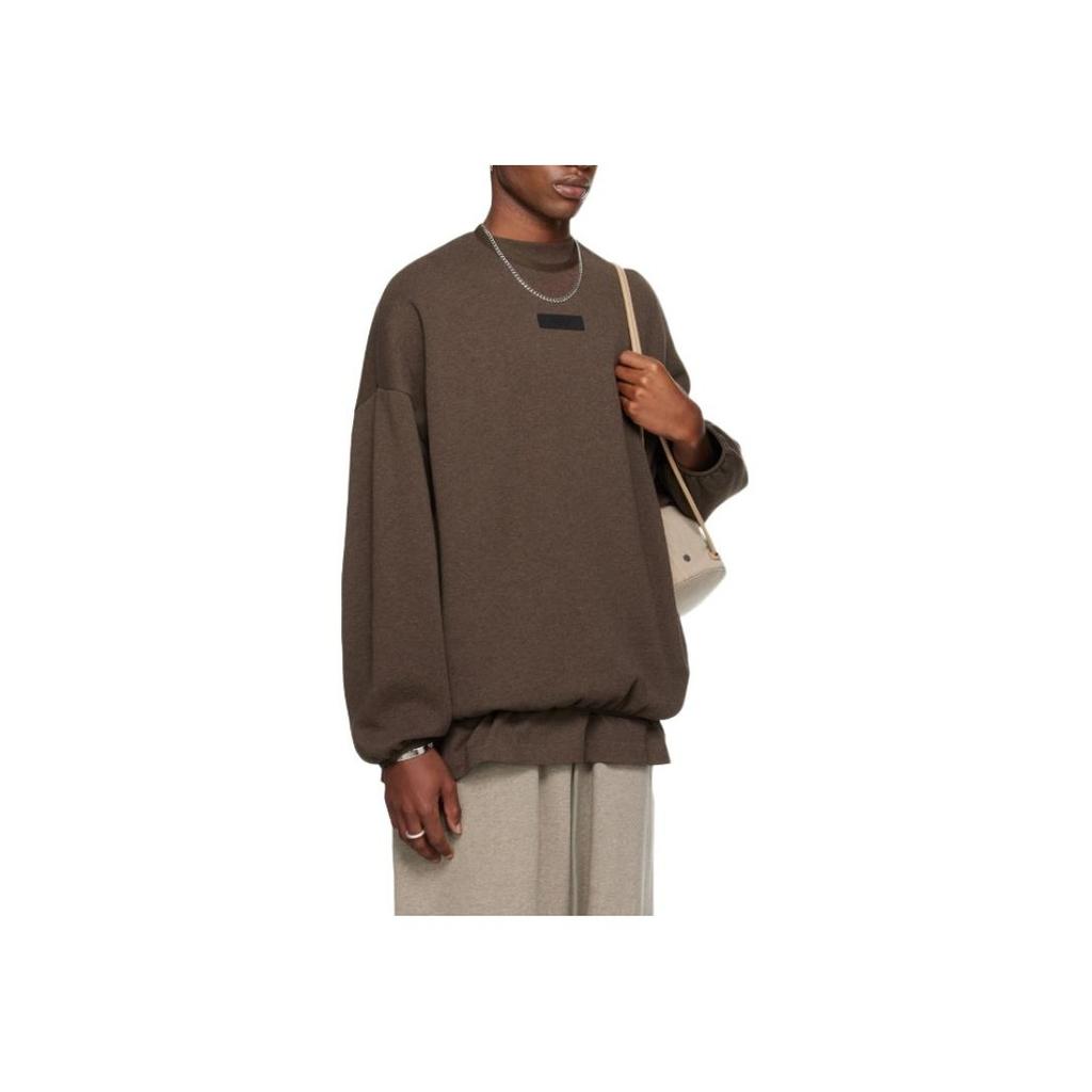 Fear of God Мужские топы Essentials Crewneck Heather Wood Brown 192SU244682F