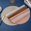 Round Hollow PVC Placemat Wind Coaster Insulated Dining Table Mat Non-Slip Bowl Mat Wheat Western-Style Placemat