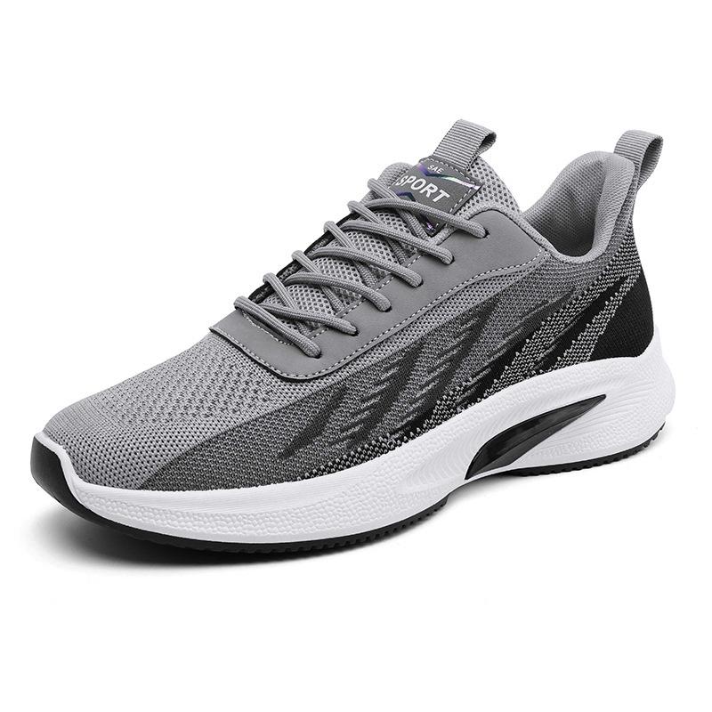 New Foreign Trade Mesh Breathable Men's Shoes Casual Sports Flying Woven Tide Shoes Youth Soft Sole Lightweight Running Sports Shoes