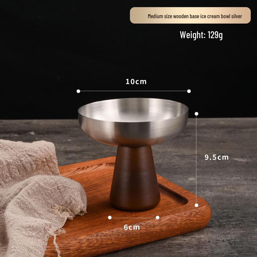 304 Stainless Steel Dessert Bowl for Ice Cream, Yogurt, Pudding, and Salad.