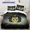 Borussia Pattern Bedding,Quilt Set Quilt Cover Pillowcase Home Birthday Gift(1 * duvet cover + 2 * pillowcase, without core)