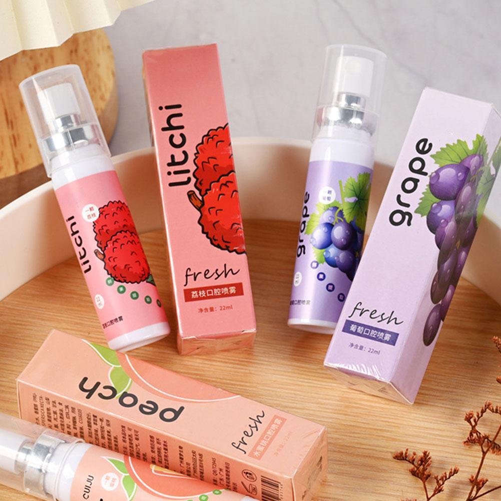 Спрей для полости рта освежитель для рта, лечение запаха полости рта, удаление неприятного запаха изо рта, фрукты, личи, персиковый вкус, стойкий уход за полостью рта, 22 мл