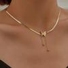 Vintage Butterfly Necklace Women Gold Color Stainless Steel Snake Chains Aesthetic Charm Choker Wedding Party 2023 Jewelry Gift