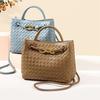 High Sense Large Capacity Handbag Female Personality Temperament Simple Hand-woven Bag Practical Shoulder Crossbody Bag