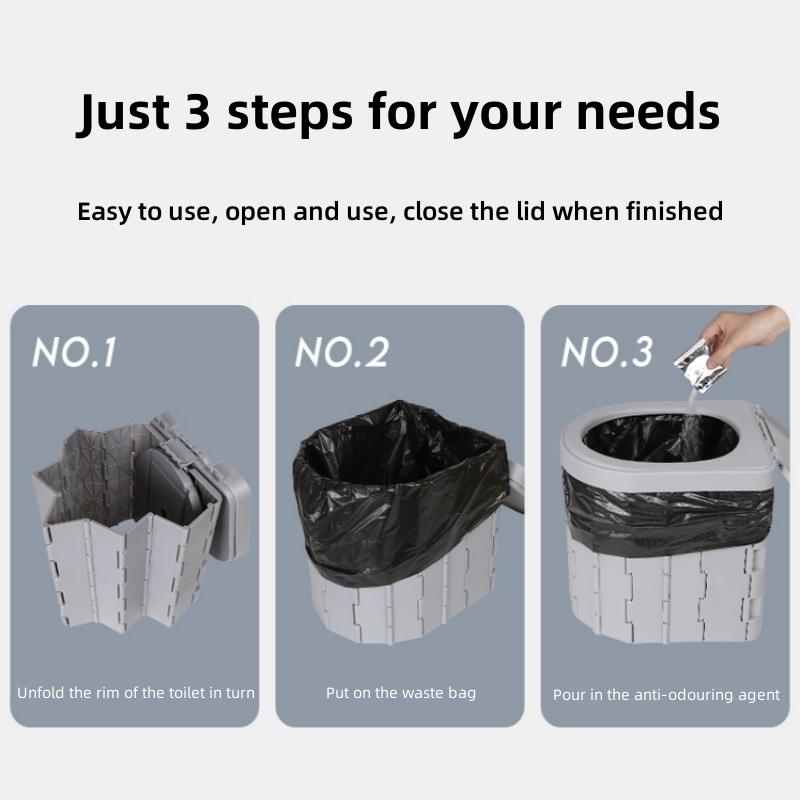 Портативный складной туалет для автомобиля