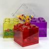 Creative Large Capacity Kids Building Blocks Transparent Piggy Bank, Lego-Style Money Box with Deposit & Withdraw, 9×9×9cm, Transparent/Color Options