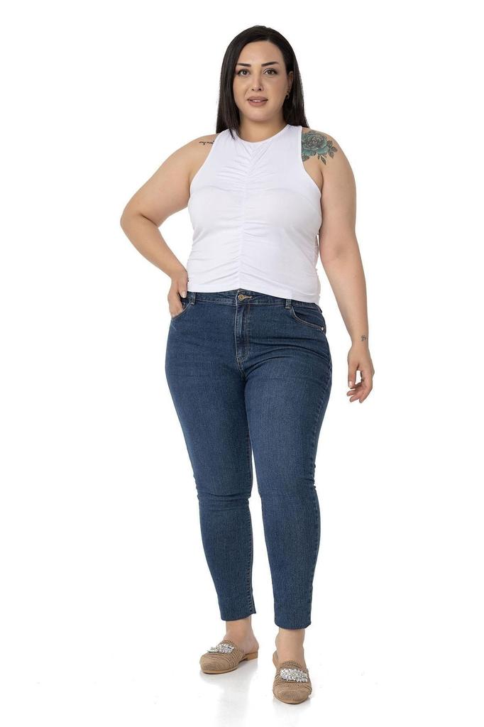 Women's Style Big Size Body Plus Size Halter Neck Mink Body With Draped Front And Sides